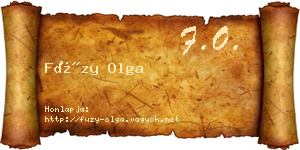 Füzy Olga névjegykártya