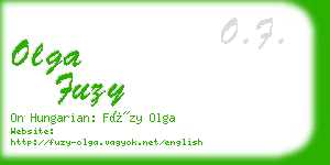 olga fuzy business card
