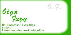 olga fuzy business card